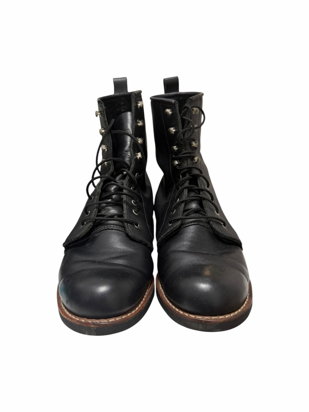 Red Wing Shoes Solid Black Leather Ankle Boots